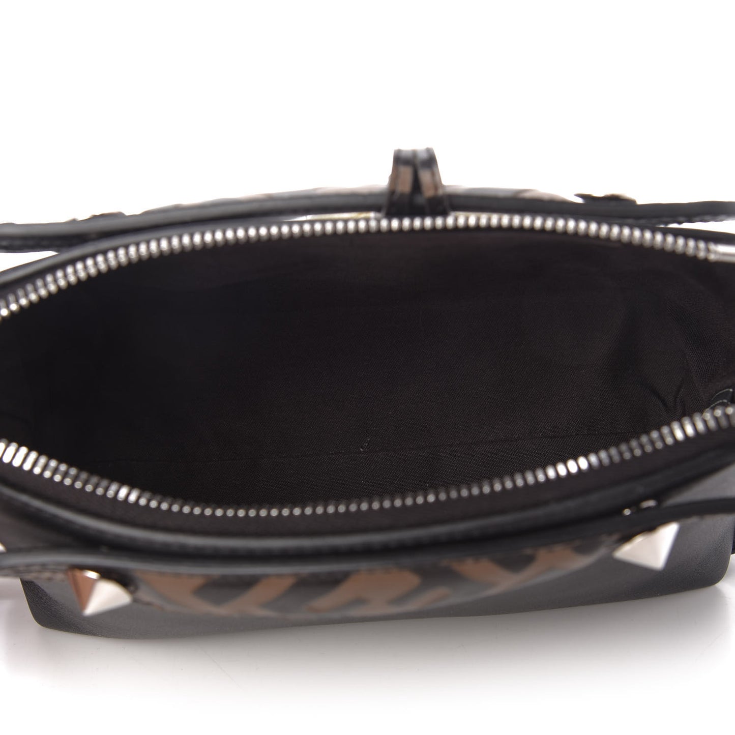 Vitello Dolce Bi-Color FF 1974 Embossed Mini By The Way Boston Bag Black Maya