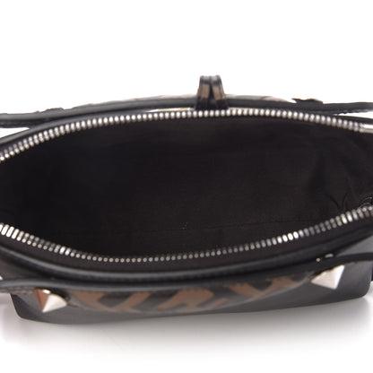 Fendi Vitello Dolce Bi-Color FF 1974 Embossed Mini By The Way Boston Bag Black Maya 5 of 10