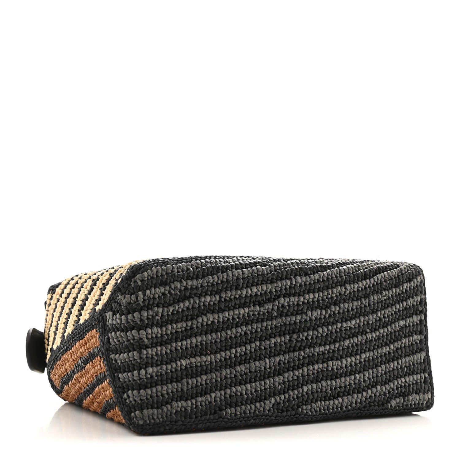 Loewe Raffia Calfskin Small Puzzle Bag Natural Honey Gold 4 of 10