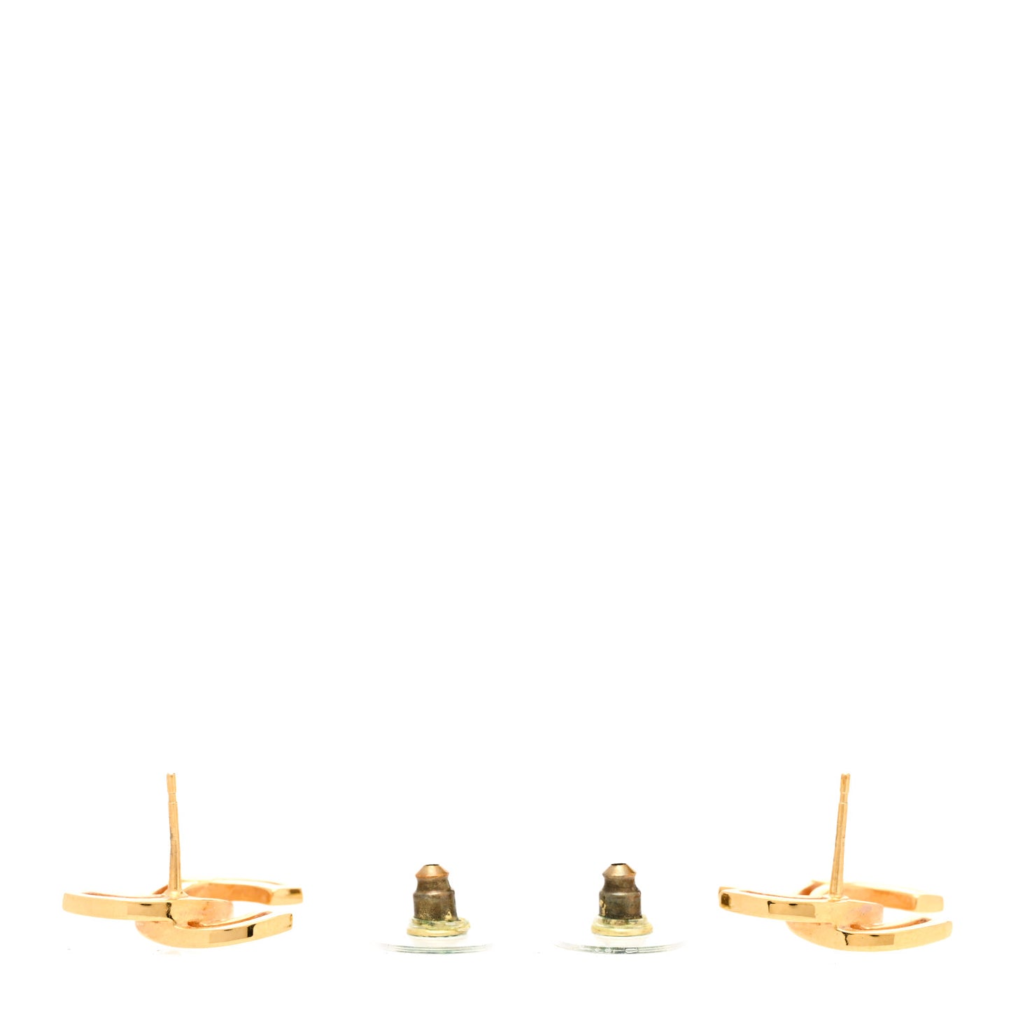 Metal Obazine CC Earrings Gold