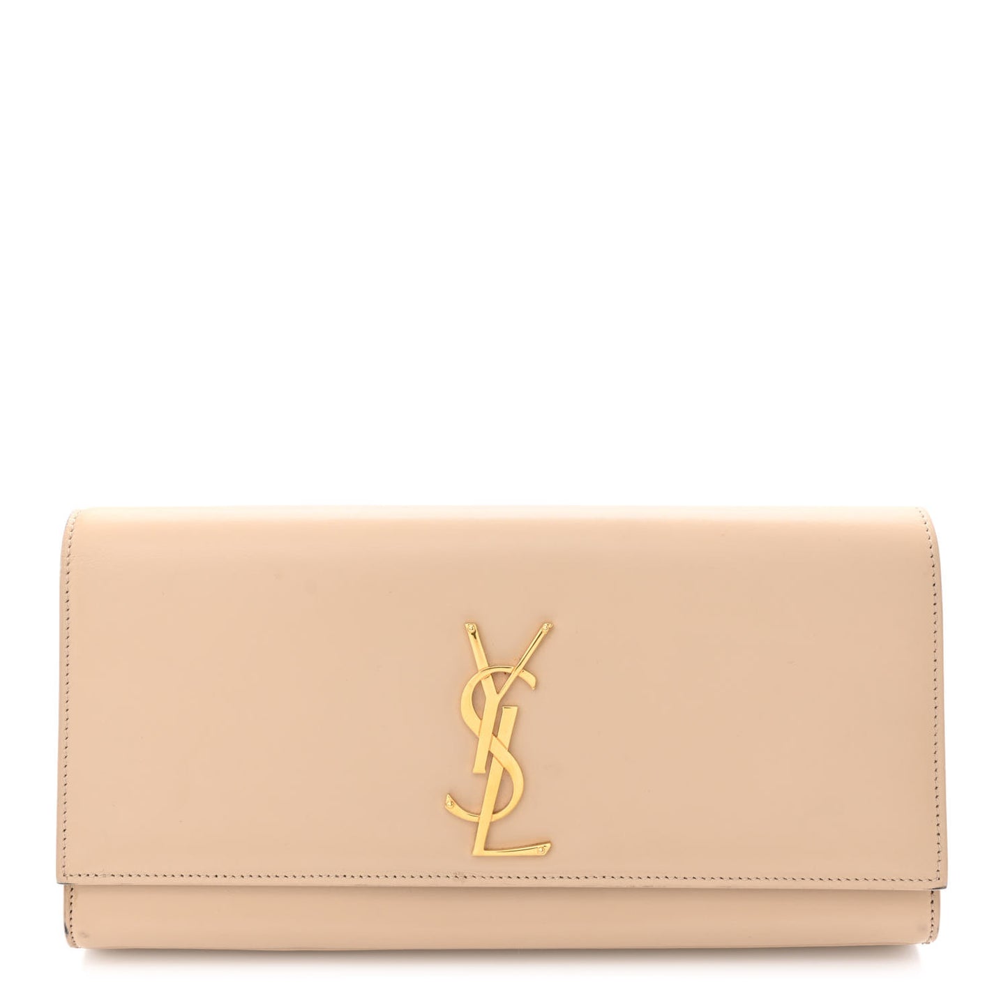 Smooth Calfskin Classic Monogram Cassandre Clutch Nude