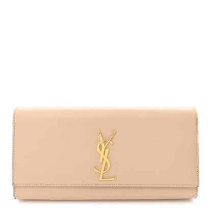 Saint Laurent Smooth Calfskin Classic Monogram Cassandre Clutch Nude 1 of 16