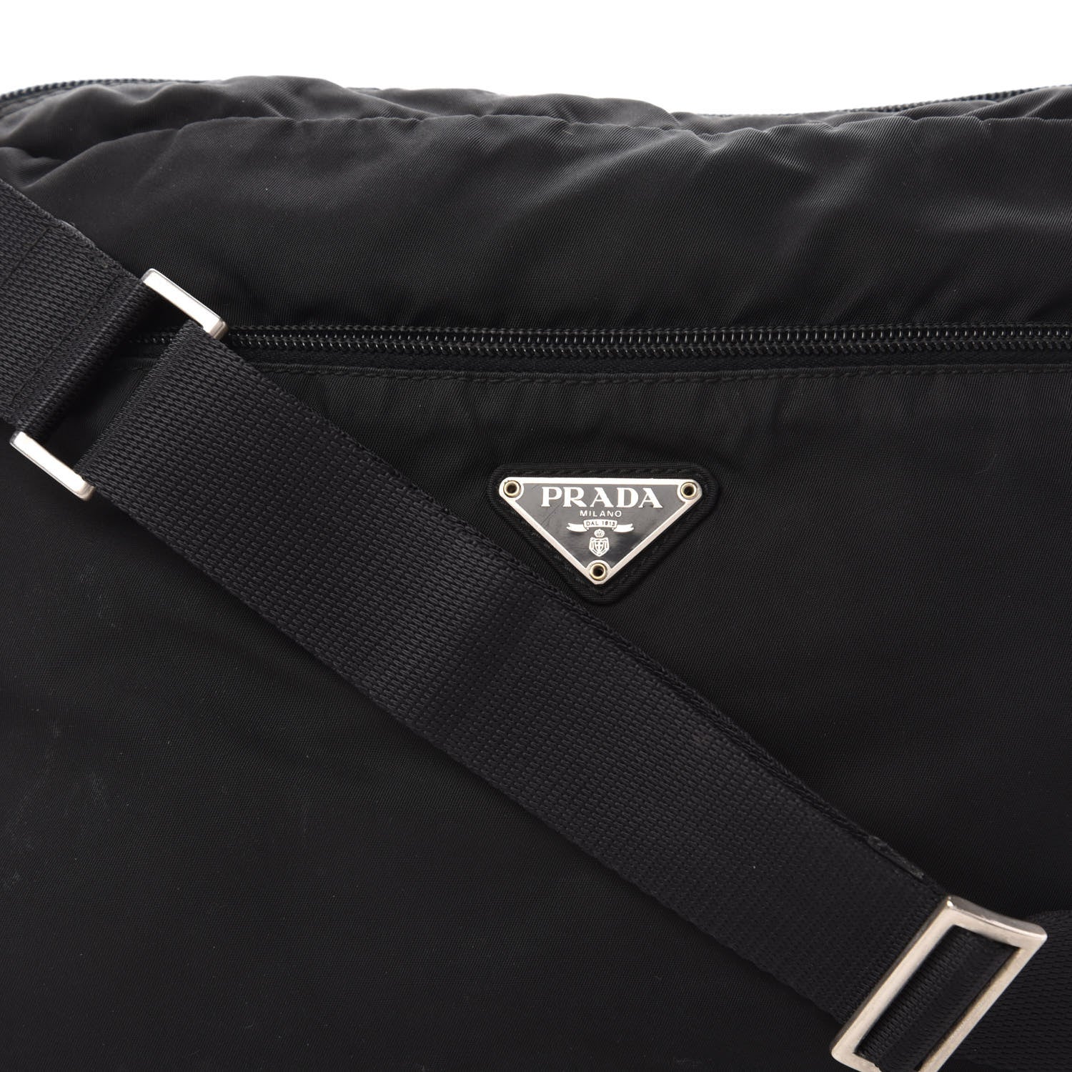 Prada Nylon Vela Messenger Bag Black 9 of 10