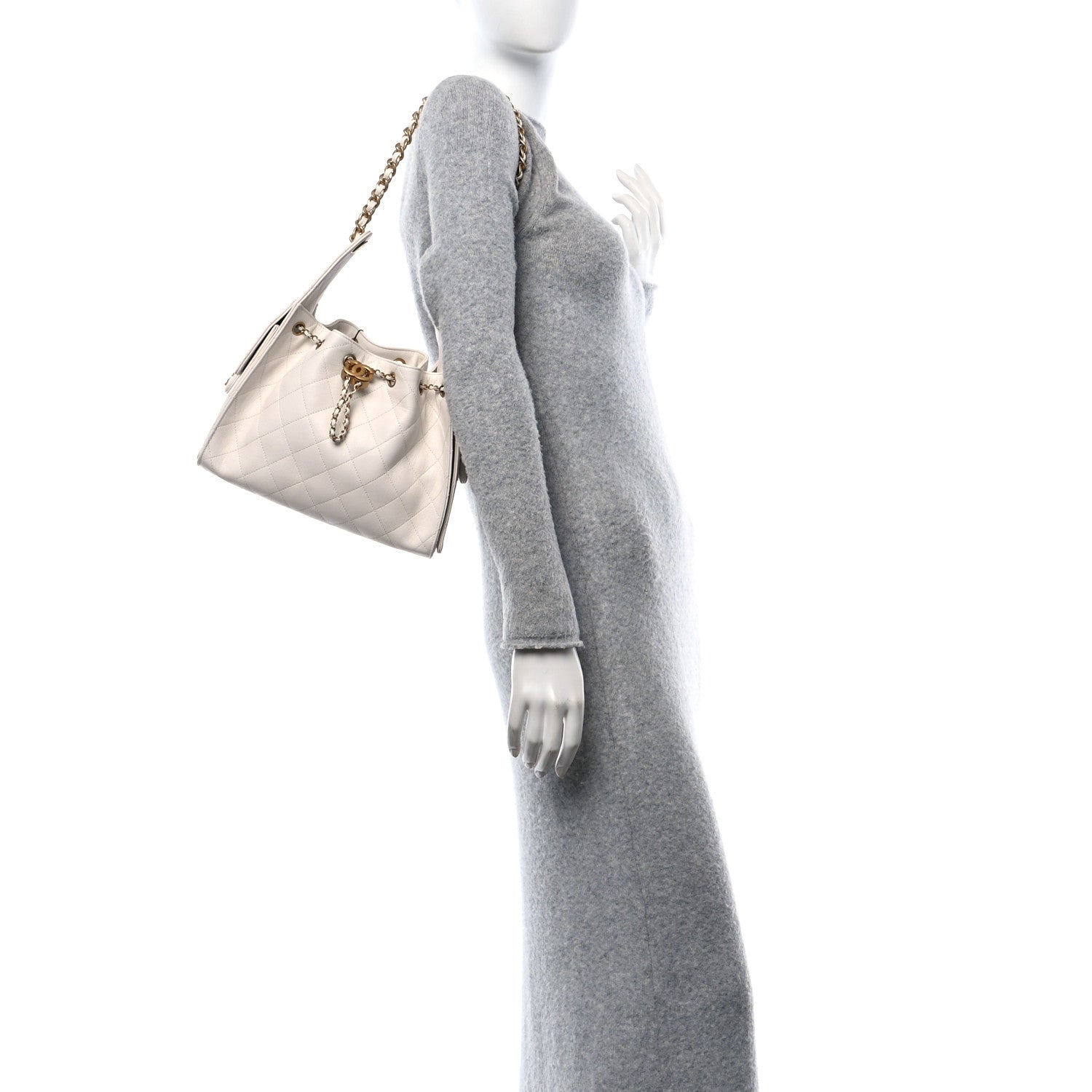 Chanel Caviar Quilted Small Chanel 25 Handbag White 2 of 11