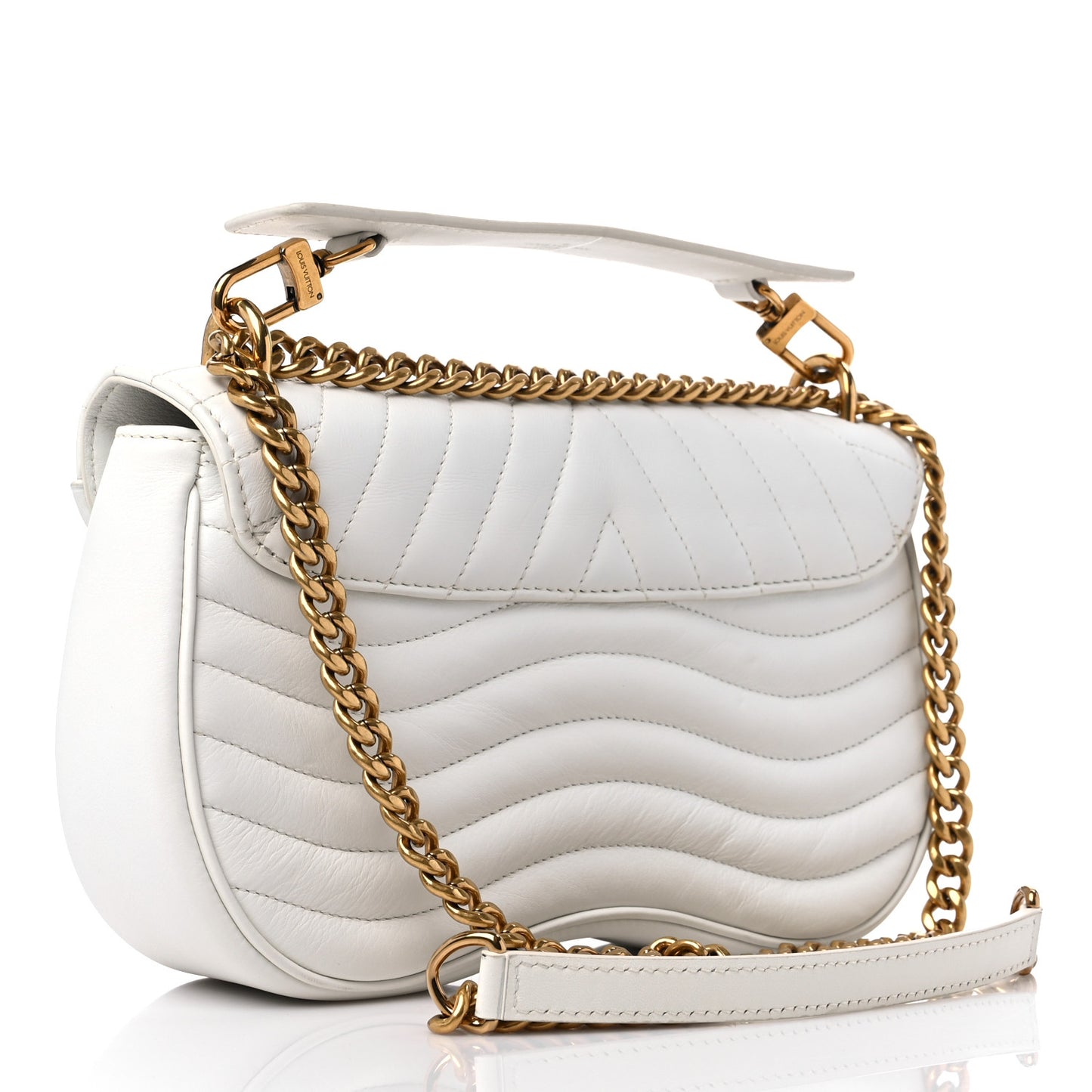 Calfskin New Wave Chain PM White