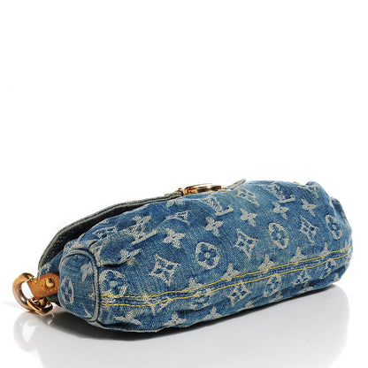 Louis Vuitton Monogram Denim Mini Pleaty Blue 4 of 7