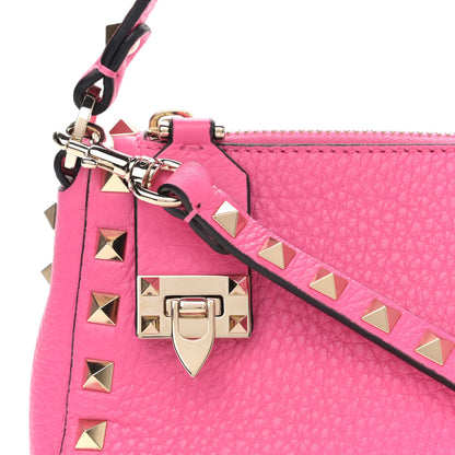 Valentino Garavani Pebbled Calfskin Small Rockstud Flip Lock Shoulder Bag Dawn Pink 7 of 9