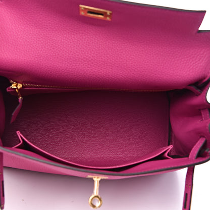 Hermes Togo Kelly Retourne 25 Rose Pourpre 6 of 30