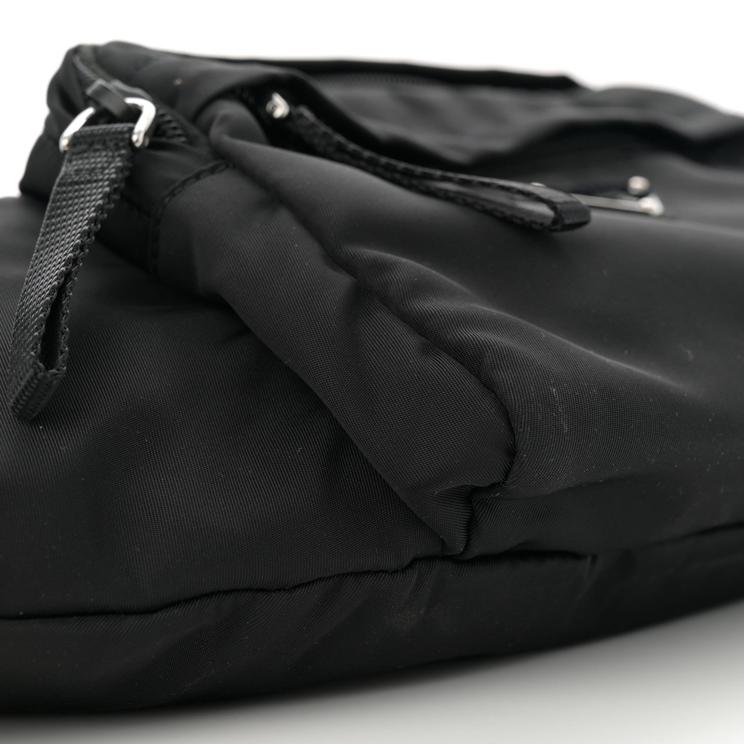 Prada Tessuto Nylon Double Pocket Belt Bag Black 9 of 10