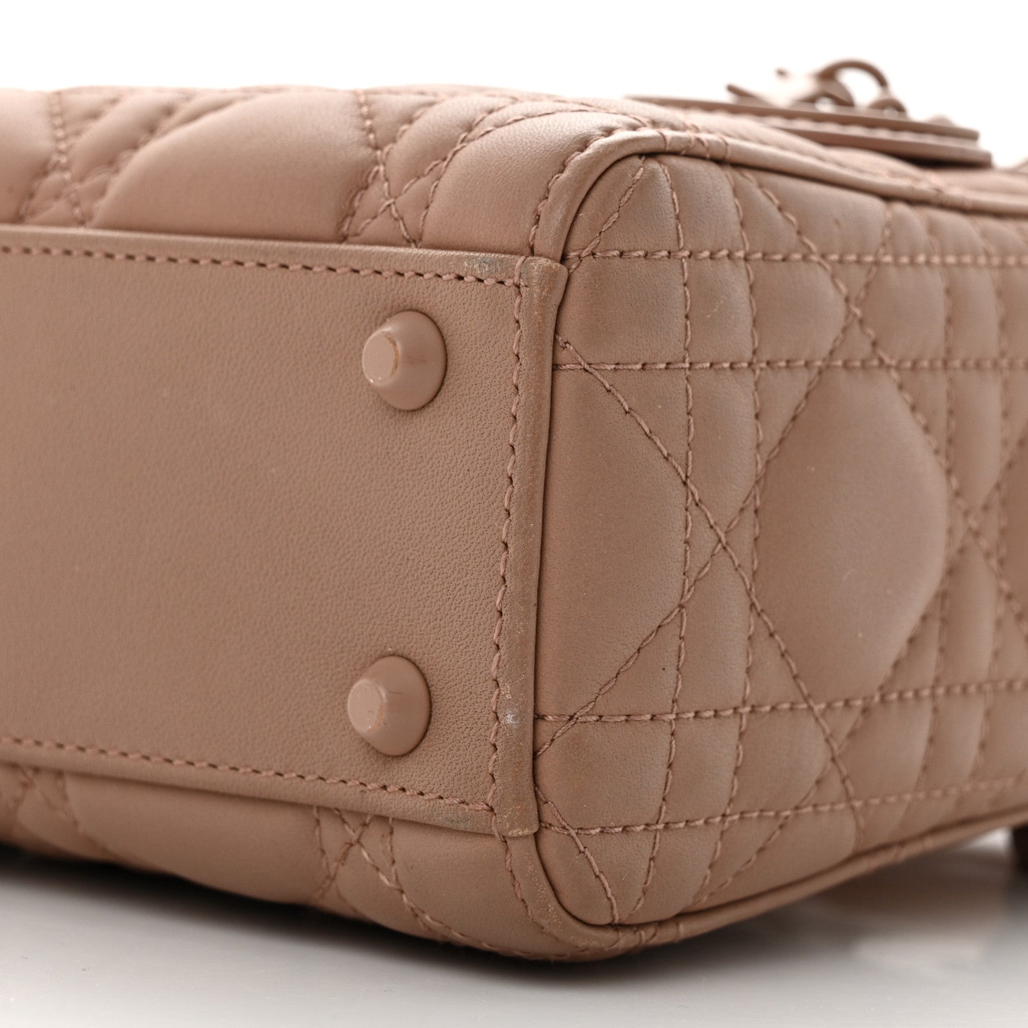 Christian Dior Ultra Matte Calfskin Cannage Mini Lady Dior Light Beige 10 of 10