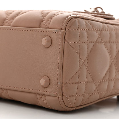 Christian Dior Ultra Matte Calfskin Cannage Mini Lady Dior Light Beige 10 of 10