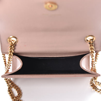 Saint Laurent Grain De Poudre Small Monogram Kate Satchel Pale Pink 5 of 10