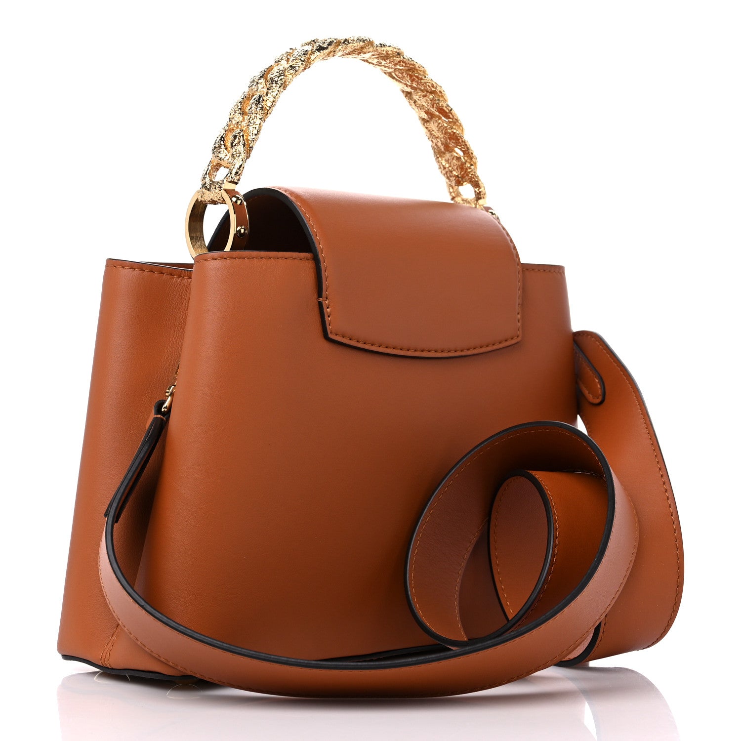 Louis Vuitton Calfskin Bolsa Capucines BB Caramel 3 of 8