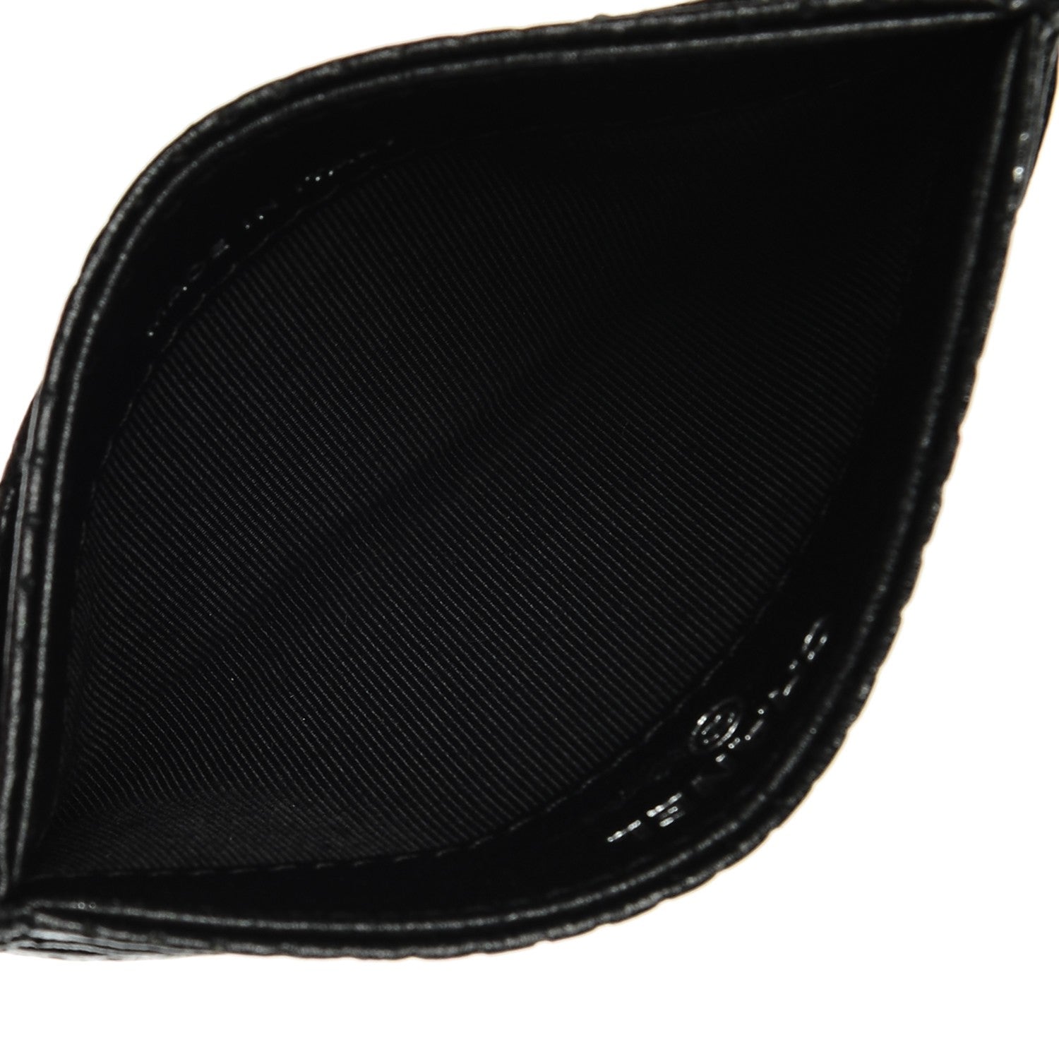 Chanel Perforated Lambskin Quilted Card Holder Black 5 of 9