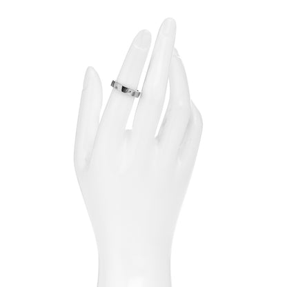 Cartier 18K White Gold 4mm Happy Birthday Band Ring 50 5.25 2 of 4