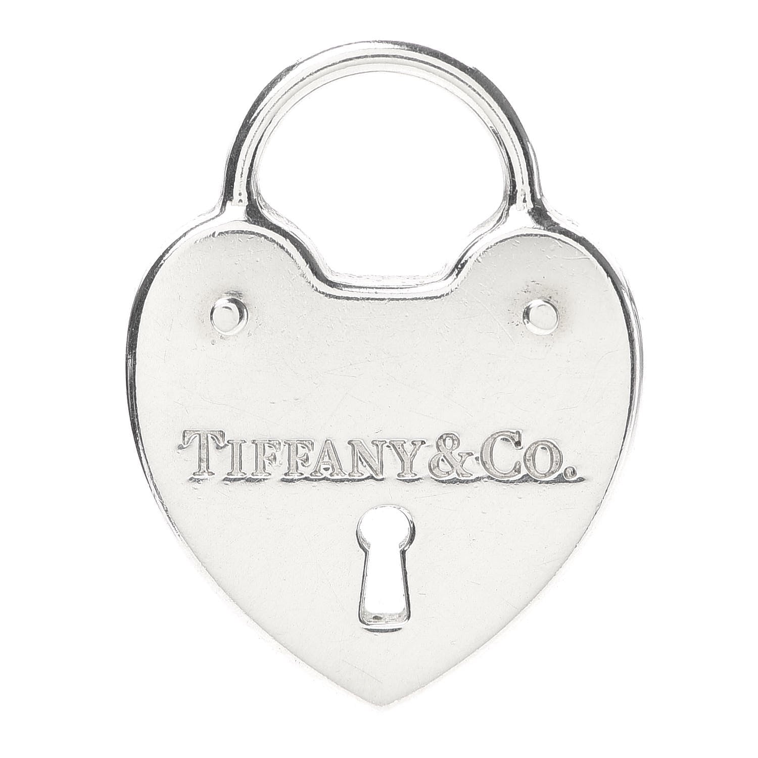 Tiffany Sterling Silver Heart Lock Charm 1 of 3