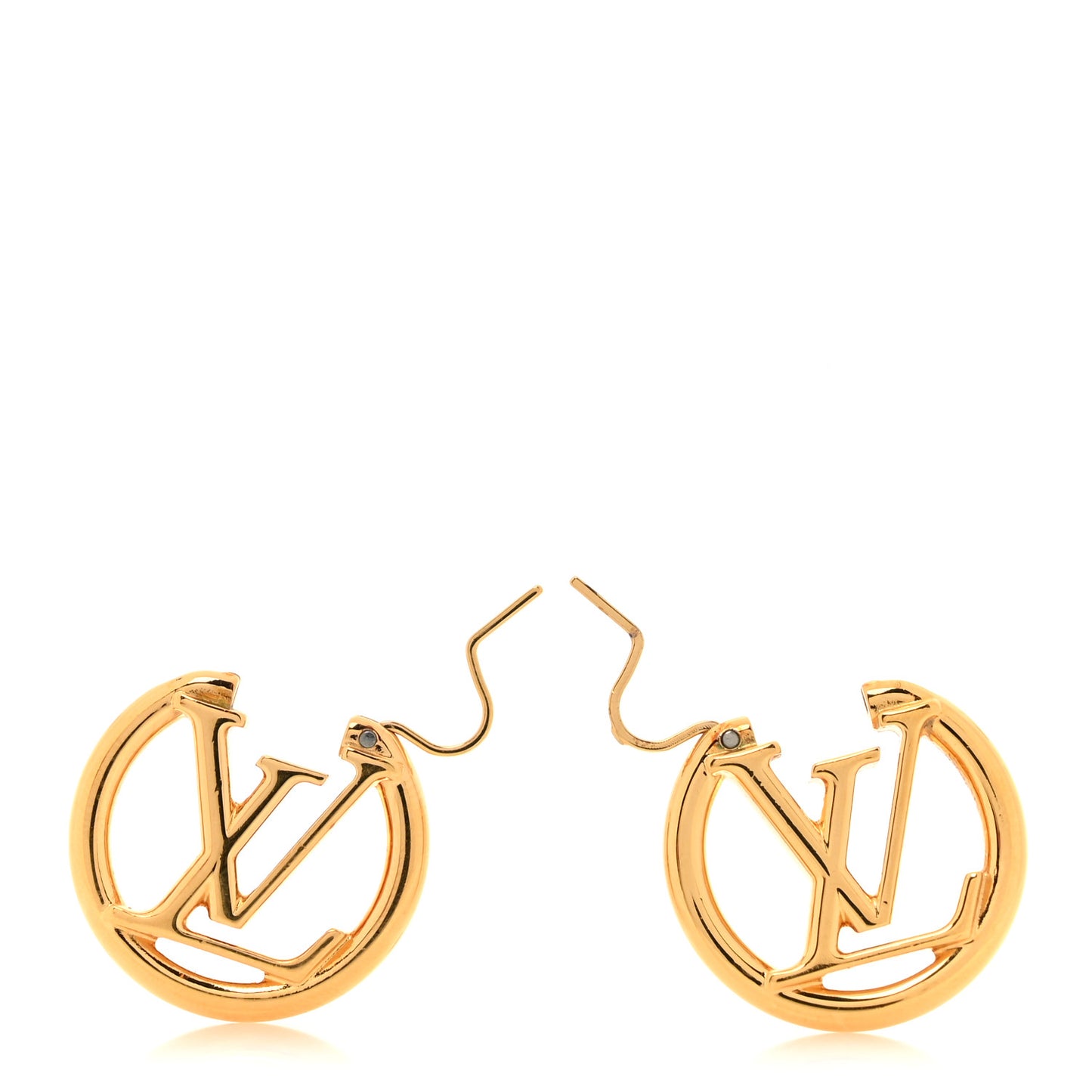 Metal Small Louise Hoop Earrings Gold