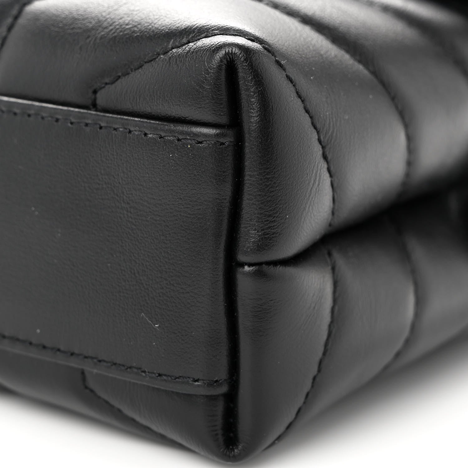Saint Laurent Calfskin Y Quilted Monogram Monochrome Toy Loulou Crossbody Bag Black 10 of 10