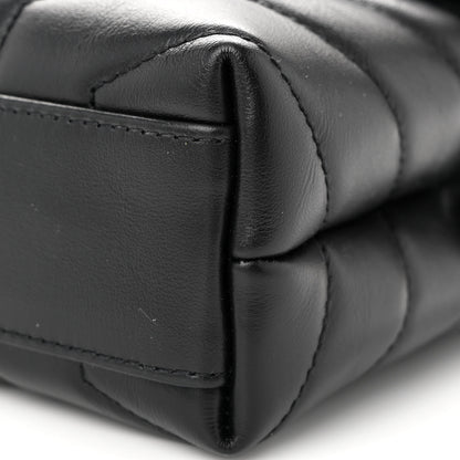 Saint Laurent Calfskin Y Quilted Monogram Monochrome Toy Loulou Crossbody Bag Black 10 of 10