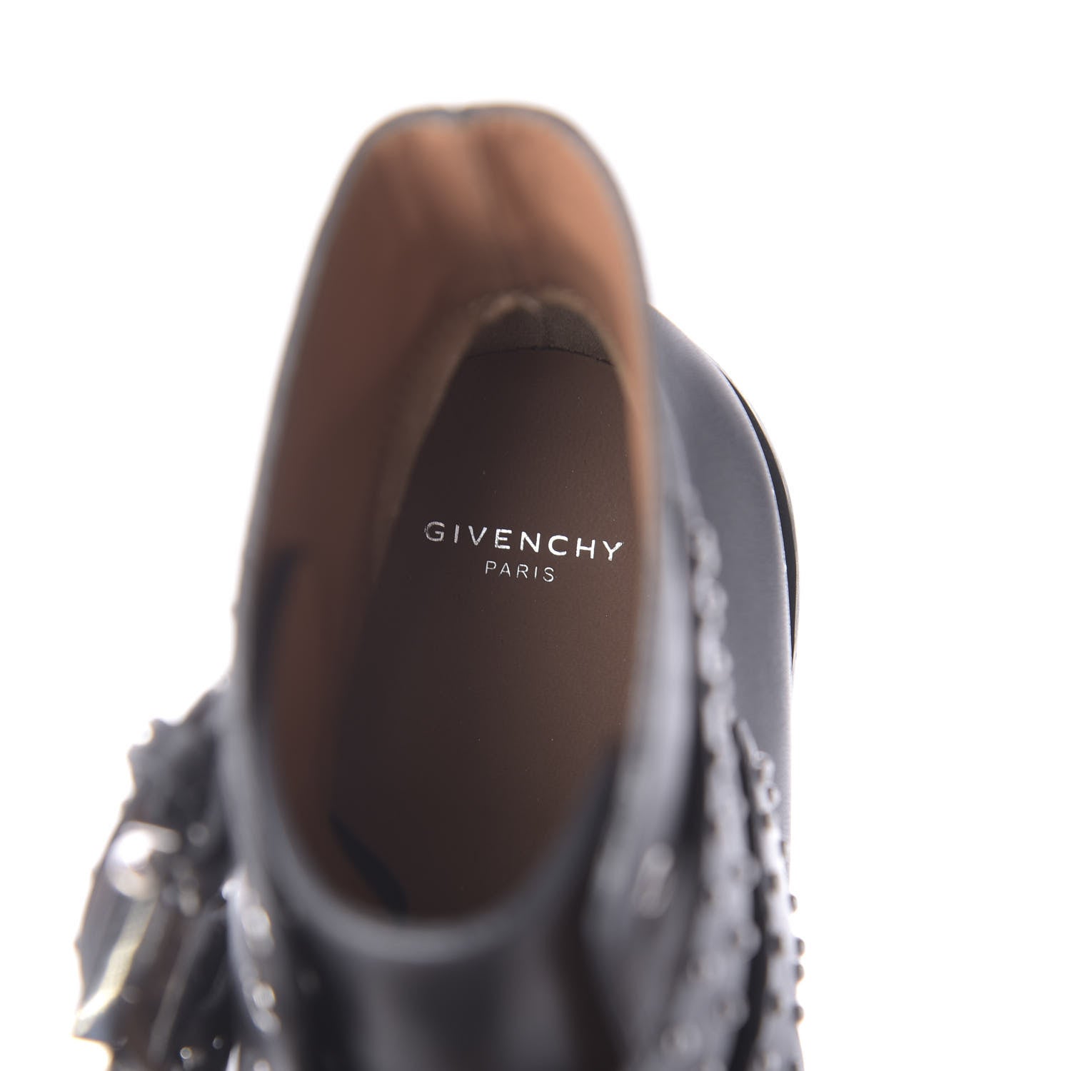 Givenchy Calfskin Studded Prue Buckle Bootie 39.5 Black 9 of 13