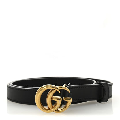 Gucci Calfskin Double G 20mm Belt 70 28 Black 1 of 5