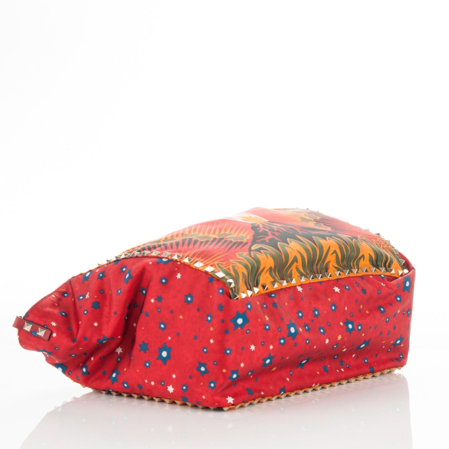 Canvas Enchanted Wonderland Medium Rockstud Reversible Tote Rosso