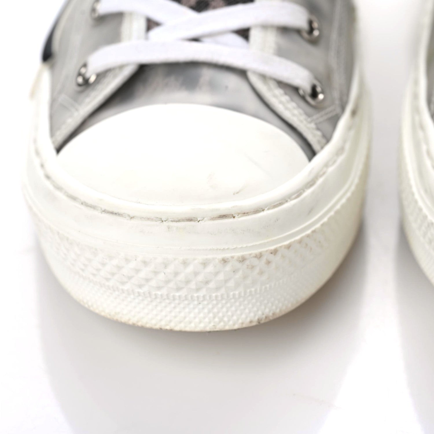 Christian Dior Canvas Leopard Print Womens B23 High Top Sneakers 38 White 8 of 13