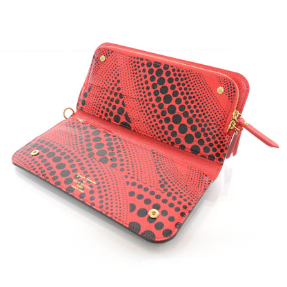 Louis Vuitton Monogram Kusama Waves Insolite Wallet Red 4 of 7