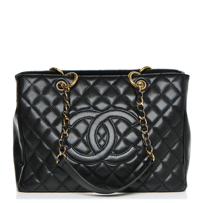Chanel Caviar Quilted Grand Shopping Tote GST Black 1 of 7