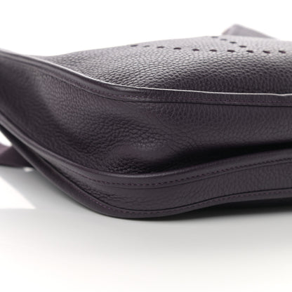 Hermes Taurillon Clemence Evelyne III PM Raisin 9 of 13