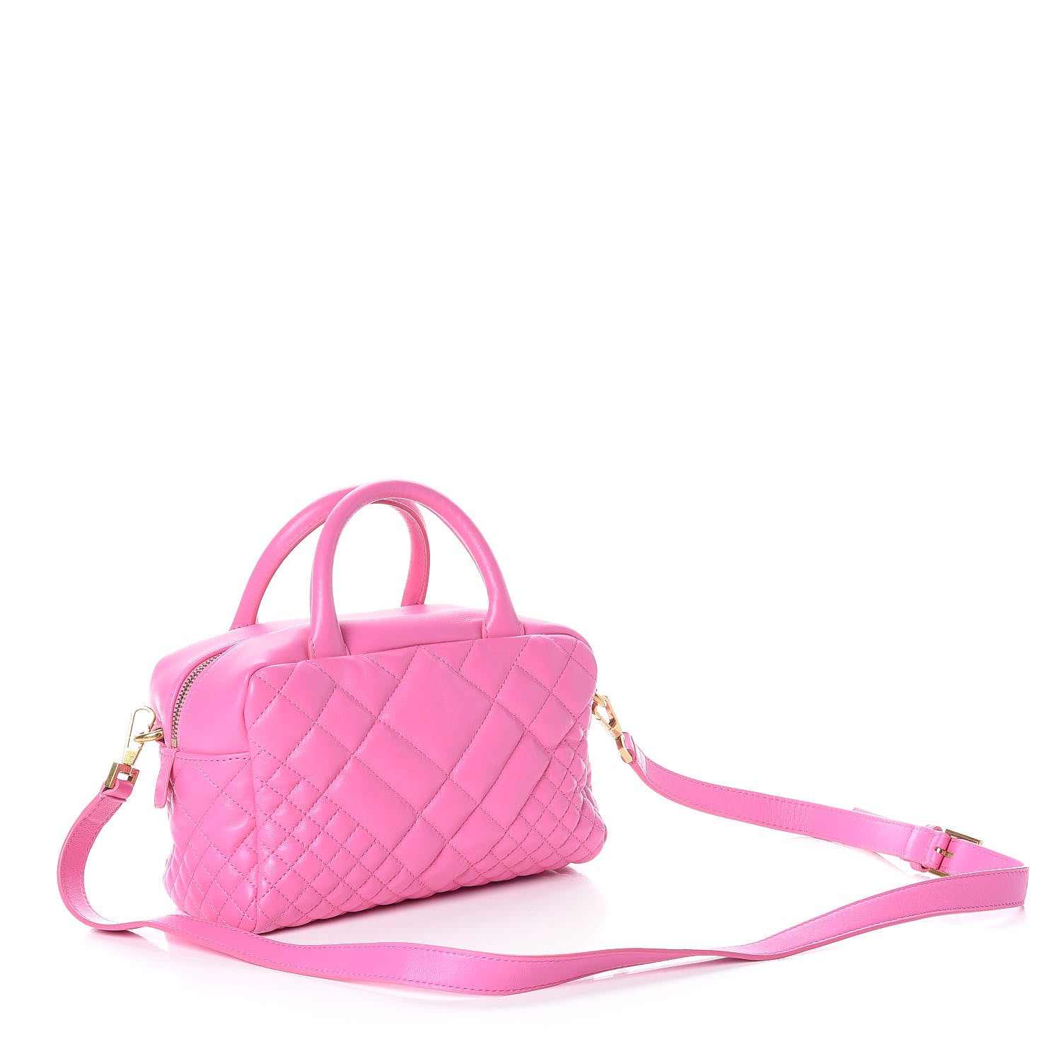 Versace Nappa Quilted Icon Bowler Pink 3 of 9