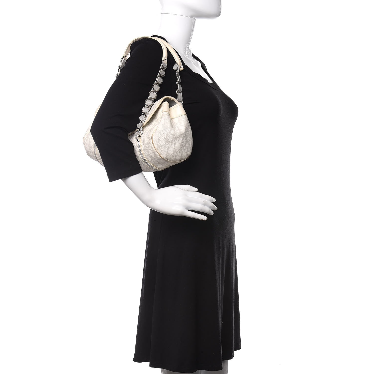 Christian Dior Monogram Romantique Trotter Bag Grey 2 of 11