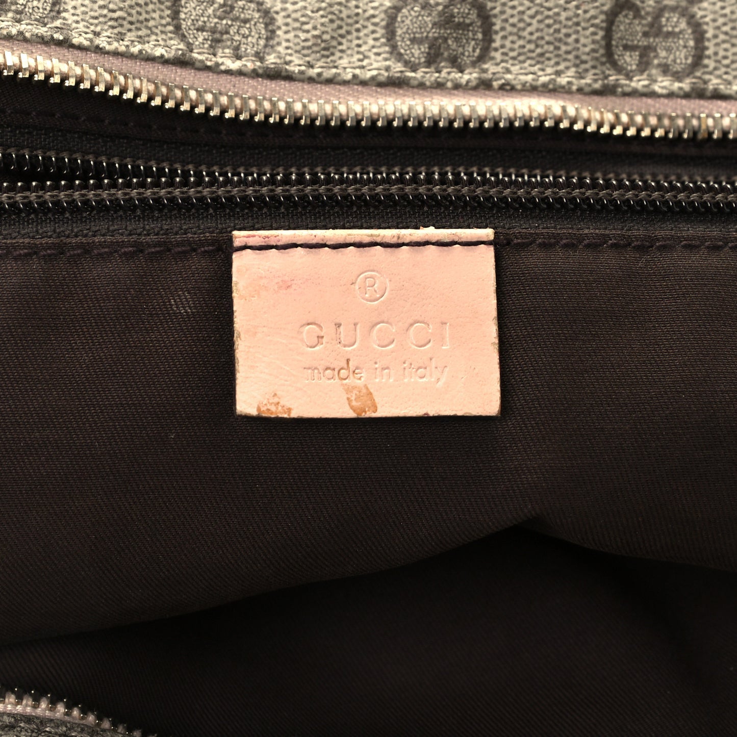 GG Supreme Monogram Medium Zippered Shopping Tote Pink
