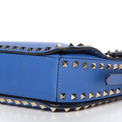 Valentino Garavani Vitello Medium Rockstud Flap Saddle Bag Light Sapphire 7 of 12