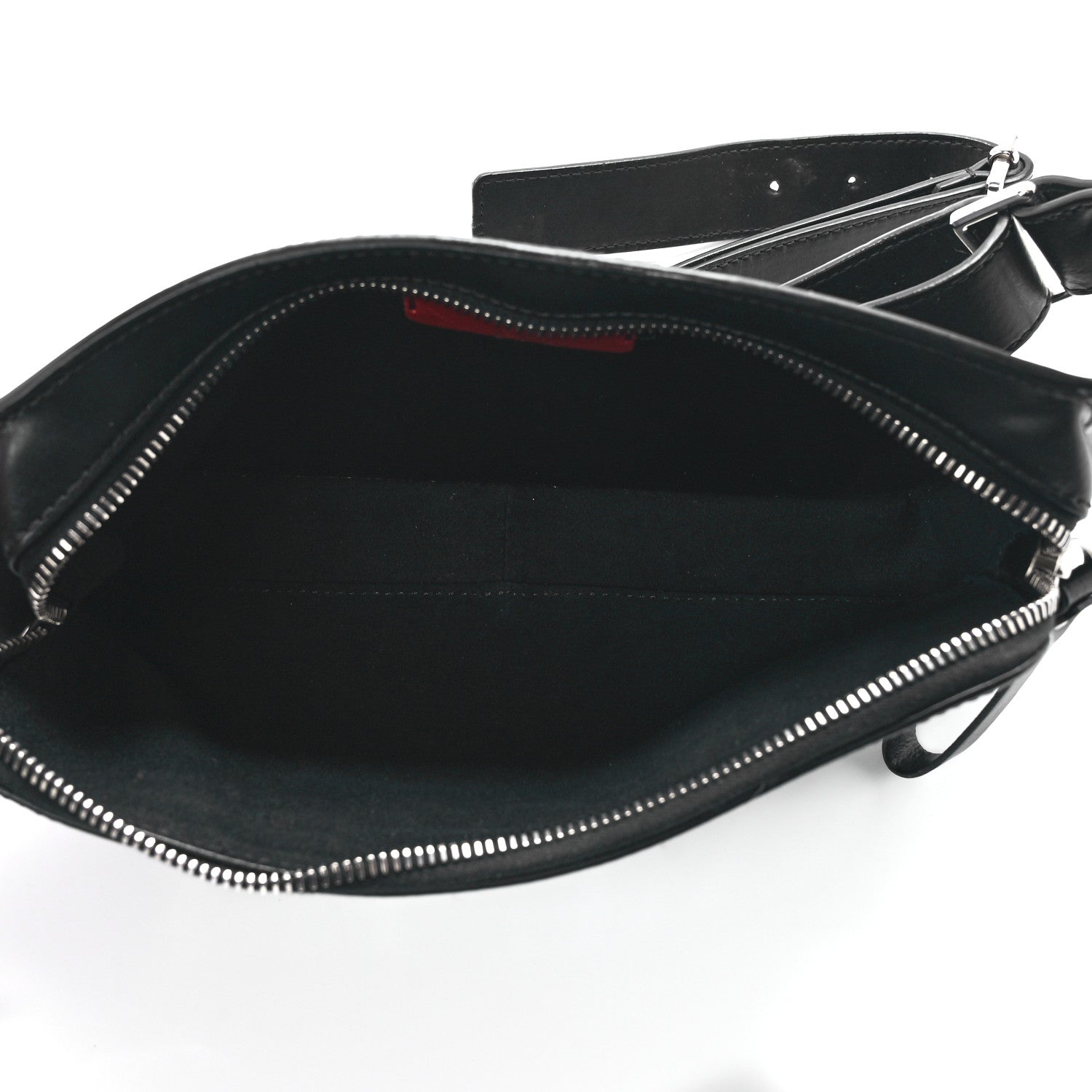 Valentino Garavani Calfskin VLTN Belt Bag Black White 5 of 12