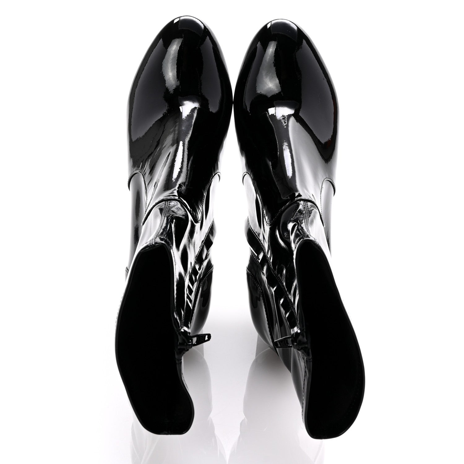 Louis Vuitton Patent Silhouette Ankle Boots 38.5 Black 1 of 7