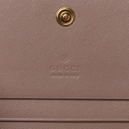 Gucci Calfskin Matelasse GG Marmont Card Case Wallet Porcelain Rose 6 of 8