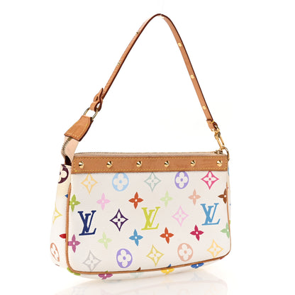 Louis Vuitton Monogram Multicolor Pochette Accessories White 3 of 11