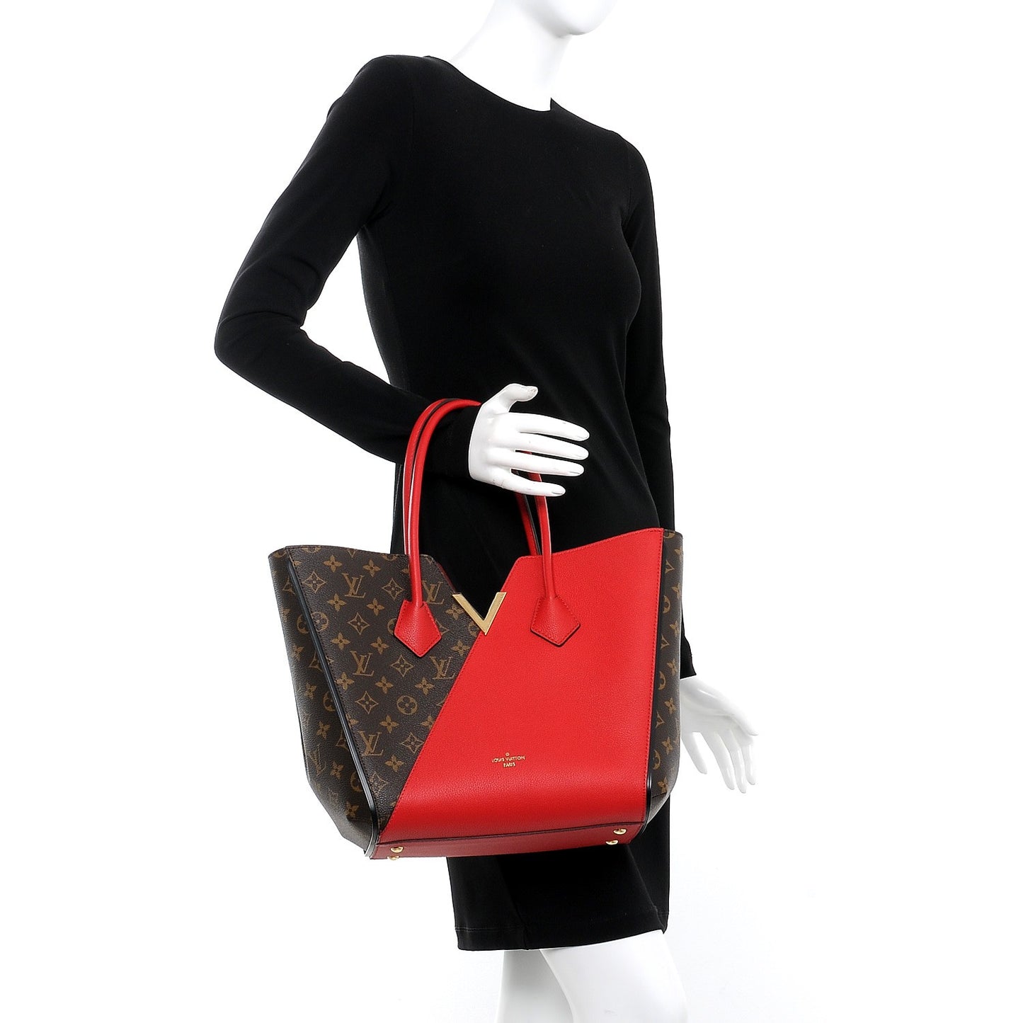 Calfskin Monogram Kimono Tote Cherry