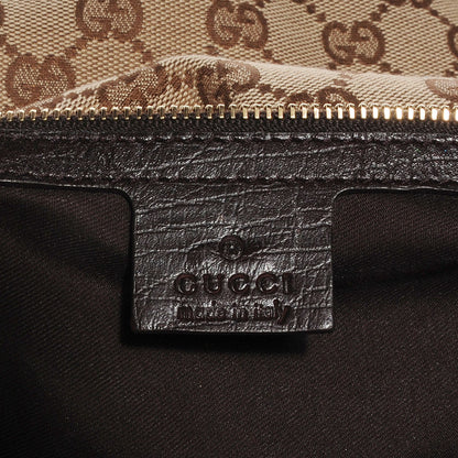 Gucci Monogram Large Horsebit Chain Hobo Dark Brown 5 of 7