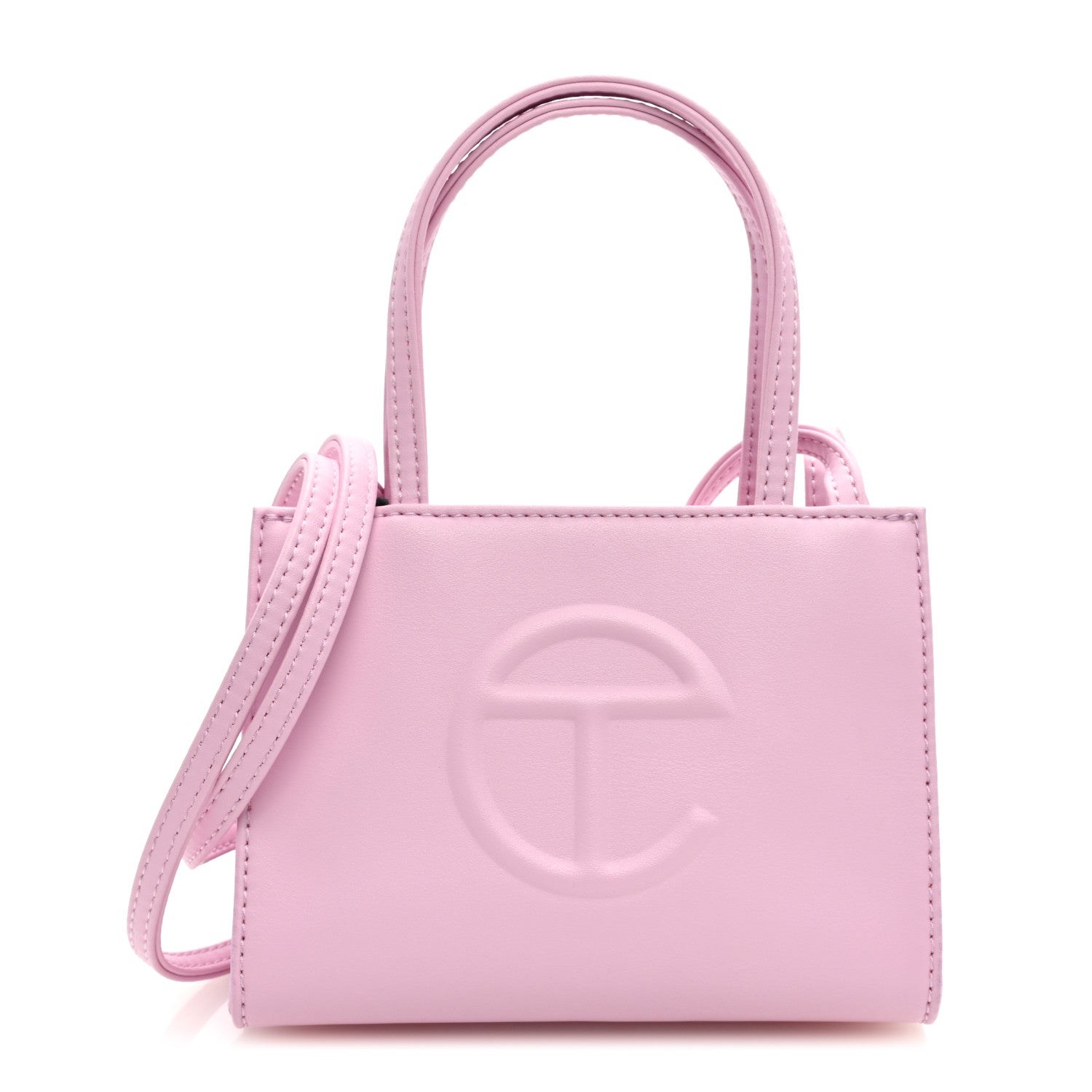 Telfar Vegan Leather Small Shopping Bag Bubblegum 1 of 9