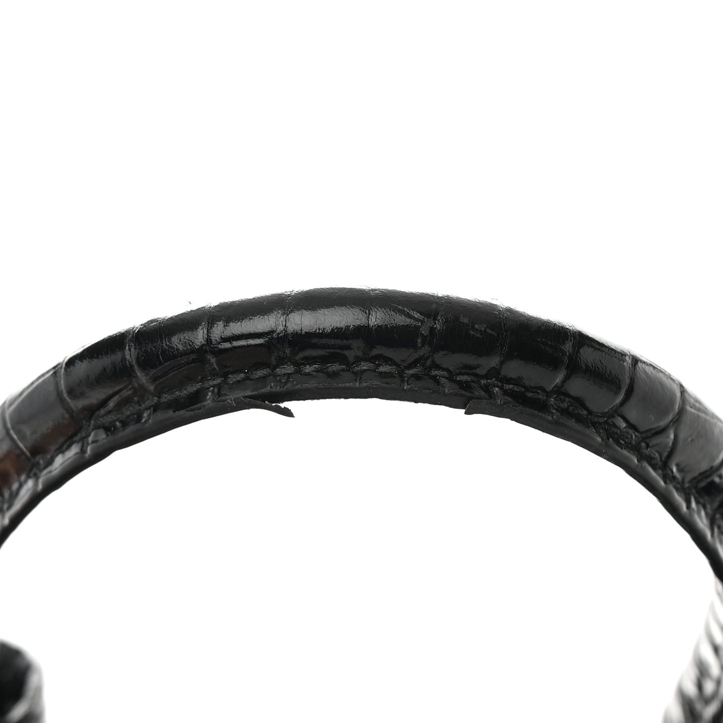 Calfskin Crocodile Embossed Baby Sac De Jour Black