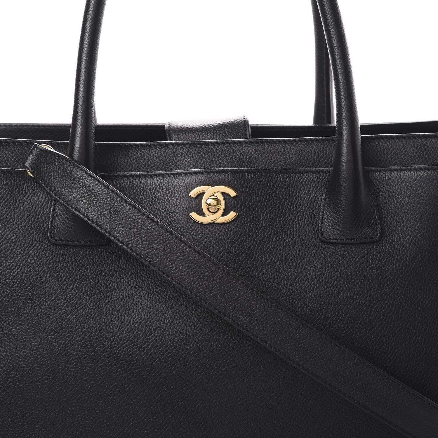 Chanel Calfskin Cerf Executive Shopper Tote Black 6 of 13