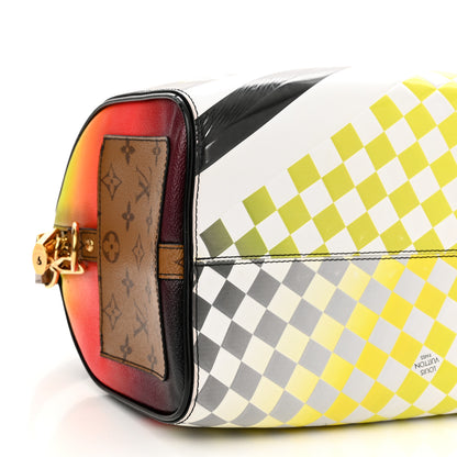 Louis Vuitton Epi Reverse Monogram Damier Race Speedy Bandouliere 30 Black Yellow 7 of 12