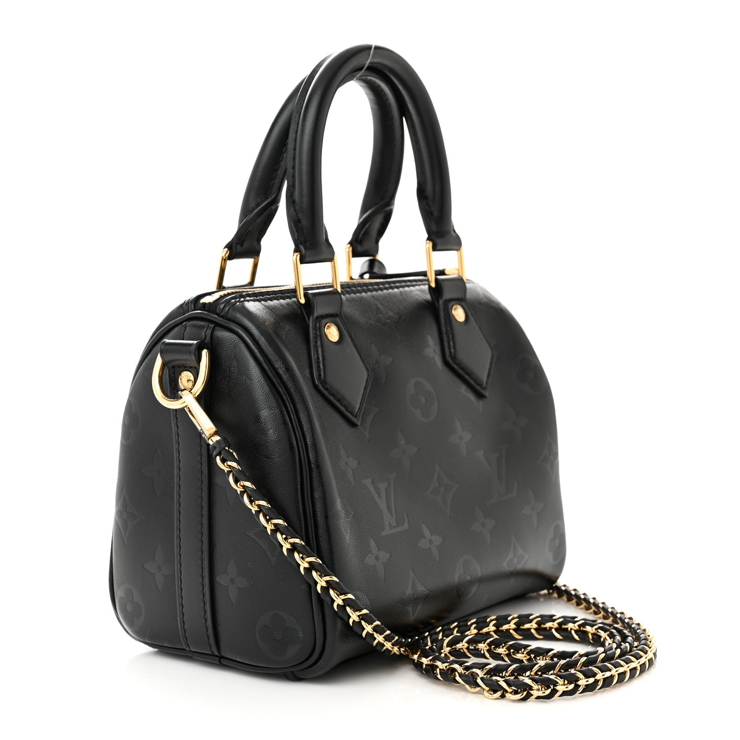 Louis Vuitton Monogram Ink Speedy BB Black 3 of 9