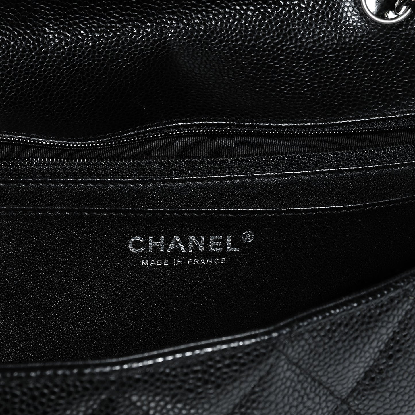 Caviar Jumbo Single Flap Black