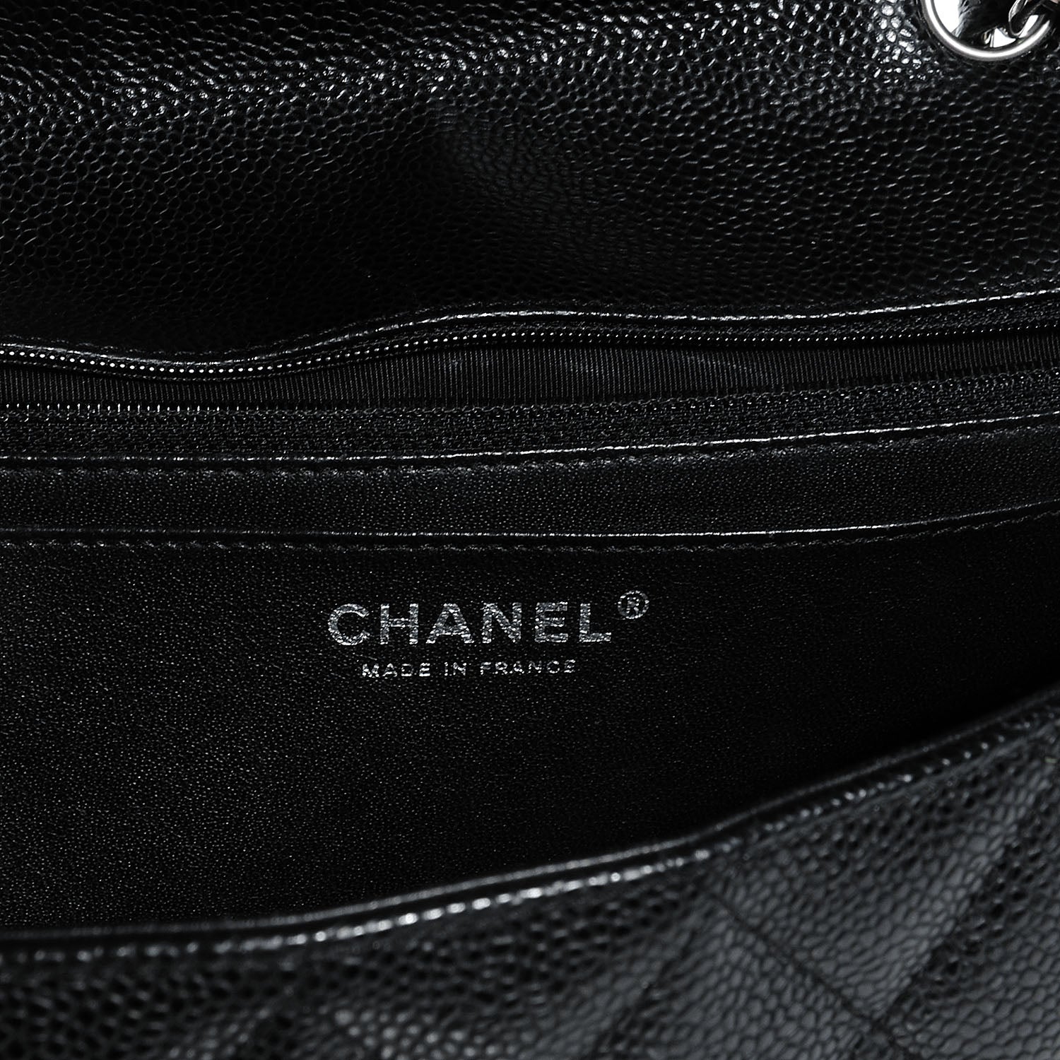 Chanel Caviar Jumbo Single Flap Black 6 of 8