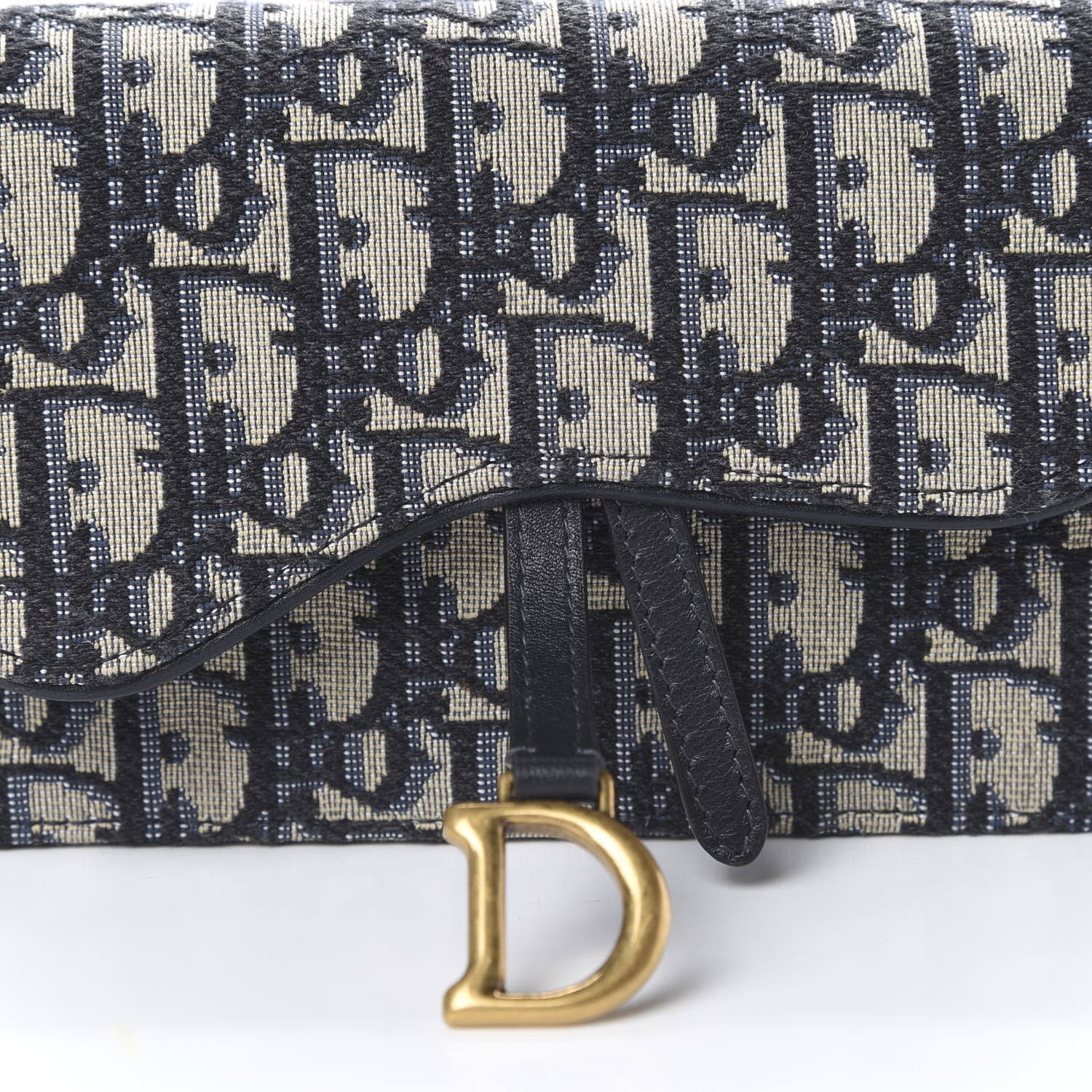 Christian Dior Oblique Saddle Belt Bag Blue 10 of 12