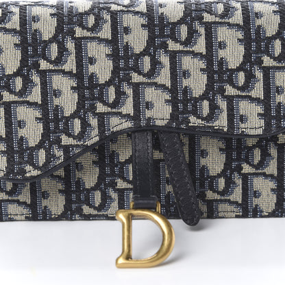Christian Dior Oblique Saddle Belt Bag Blue 10 of 12