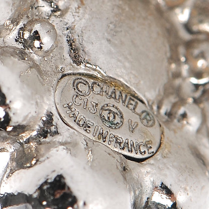 Chanel Crystal CC Earrings Silver 4 of 4
